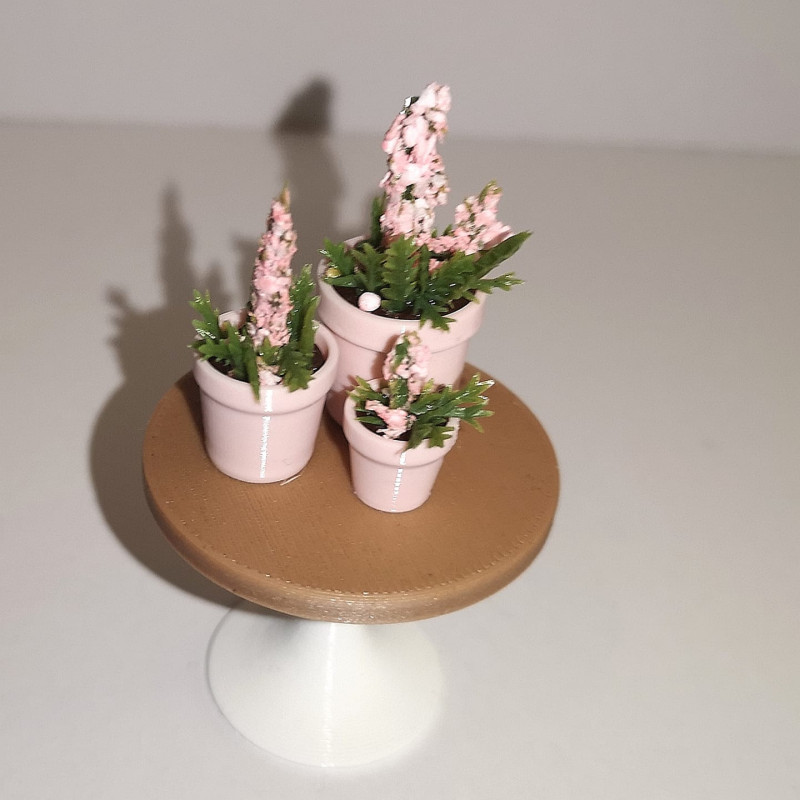 Ett exempel på hur det kan se ut storleksmässigt med jord och blomma